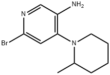 2-Bromo-5-amino-4-(2-methylpiperidin-1-yl)pyridine Struktur