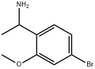 1-(4-bromo-2-methoxyphenyl)ethan-1-amine 化学構造式