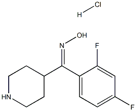 (Z)-(2,4-difluorophenyl)piperidin-4-ylmethanone oxime monohydrochloride Structure