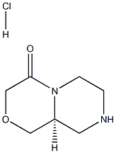 (S)-hexahydropyrazino[2,1-c][1,4]oxazin-4(3H)-one hydrochloride 化学構造式