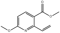 6-methoxy-2-vinyl-nicotinic acid methyl ester 化学構造式