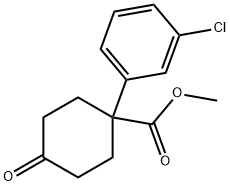 1-(3-氯苯基)-4-氧代环己烷甲酸甲酯 结构式