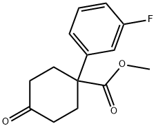 1-(3-氟苯基)-4-氧代环己烷甲酸甲酯 结构式