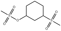 3-methanesulfonylcyclohexyl methanesulfonate 化学構造式