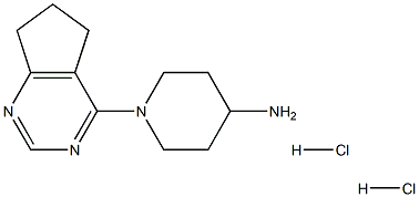 1-{5H,6H,7H-cyclopenta[d]pyrimidin-4-yl}piperidin-4-amine dihydrochloride Struktur