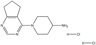 1-{5H,6H,7H-cyclopenta[d]pyrimidin-4-yl}piperidin-4-amine dihydrochloride,1384429-19-9,结构式