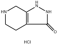 1H,2H,3H,4H,5H,6H,7H-pyrazolo[3,4-c]pyridin-3-one dihydrochloride 化学構造式