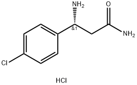 (3R)-3-amino-3-(4-chlorophenyl)propanamide hydrochloride Structure