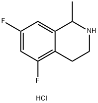 5,7-二氟-1-甲基-1,2,3,4-四氢异喹啉盐酸盐,1384556-57-3,结构式