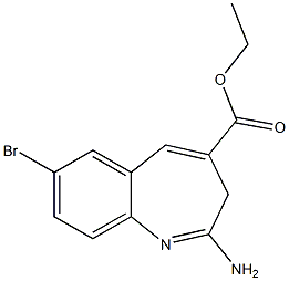 2-氨基-7-溴-3H-1-苯并ZE庚因-4-羧酸乙酯,1384958-64-8,结构式