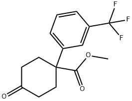 Methyl 4-Oxo-1-[3-(trifluoromethyl)phenyl]cyclohexanecarboxylate Structure