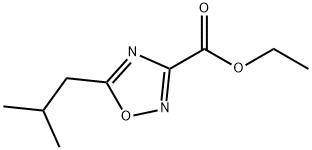 エチル 5-(2-メチルプロピル)-1,2,4-オキサジアゾール-3-カルボキシレート 化学構造式