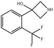 3-[2-(trifluoromethyl)phenyl]azetidin-3-ol Struktur