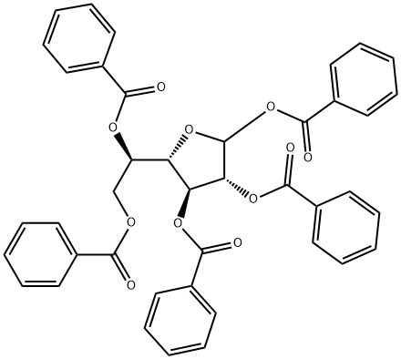 1,2,3,5,6-Penta-O-benzoyl-D-galactofuranose,138811-45-7,结构式