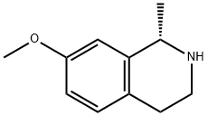 (1S)-7-methoxy-1-methyl-1,2,3,4-tetrahydroisoquinoline 化学構造式