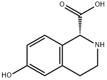 6-ヒドロキシ-1,2,3,4-テトラヒドロイソキノリン-1α-カルボン酸 化学構造式