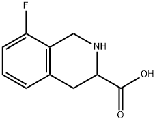 8-fluoro-1,2,3,4-tetrahydroisoquinoline-3-carboxylic acid Struktur