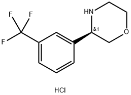 (3R)-3-[3-(TRIFLUOROMETHYL)PHENYL]MORPHOLINE HYDROCHLORIDE Structure