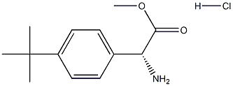 METHYL(2R)-2-AMINO-2-[4-(TERT-BUTYL)PHENYL]ACETATE HYDROCHLORIDE 结构式