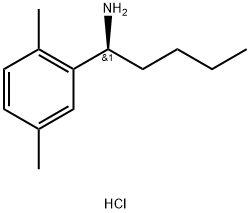 (S)-1-(2,5-dimethylphenyl)pentan-1-amine hydrochloride Struktur