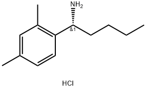 (1R)-1-(2,4-DIMETHYLPHENYL)PENTYLAMINE HYDROCHLORIDE,1391506-10-7,结构式
