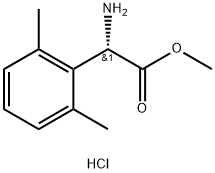 METHYL(2S)-2-AMINO-2-(2,6-DIMETHYLPHENYL)ACETATE HYDROCHLORIDE 结构式