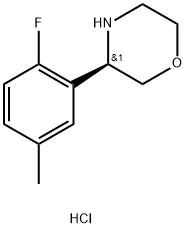 (3R)-3-(2-FLUORO-5-METHYLPHENYL)MORPHOLINE HYDROCHLORIDE Struktur