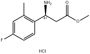 METHYL (3S)-3-AMINO-3-(4-FLUORO-2-METHYLPHENYL)PROPANOATE HYDROCHLORIDE Structure