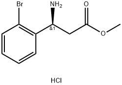 METHYL (3S)-3-AMINO-3-(2-BROMOPHENYL)PROPANOATE HYDROCHLORIDE Structure