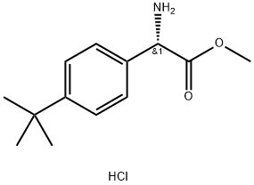 METHYL(2S)-2-AMINO-2-[4-(TERT-BUTYL)PHENYL]ACETATE HYDROCHLORIDE 化学構造式