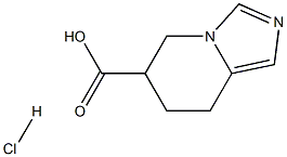 5H,6H,7H,8H-imidazo[1,5-a]pyridine-6-carboxylic acid hydrochloride 化学構造式