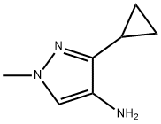 3-环丙基-1-甲基-1H-吡唑-4-胺,1393100-81-6,结构式
