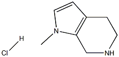 1-甲基-1H,4H,5H,6H,7H-吡咯并[2,3-C]吡啶盐酸盐 结构式