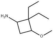 2,2-diethyl-3-methoxycyclobutan-1-amine Structure