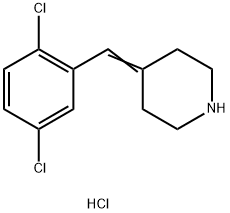 4-[(2,5-二氯苯基)亚甲基]哌啶盐酸盐 结构式