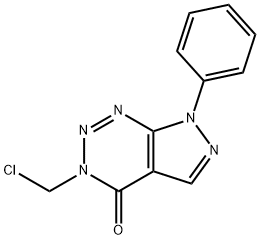 3-(氯甲基)-7-苯基-3H,4H,7H-吡唑并[3,4-D][1,2,3]三嗪-4-酮 结构式