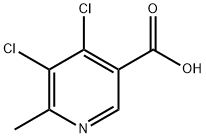 4,5-dichloro-6-methylpyridine-3-carboxylic acid Struktur