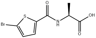 2-[(5-bromothiophen-2-yl)formamido]propanoic acid Structure