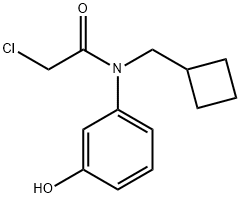 2-chloro-N-(cyclobutylmethyl)-N-(3-hydroxyphenyl)acetamide Struktur