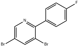 3,5-Dibromo-6-(4-fluorophenyl)pyridine Struktur