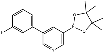 5-(3-Fluorophenyl)pyridine-3-boronic acid pinacol ester Structure