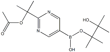 2-(1-Acetoxy-1-methylethyl)pyrimidine-5-boronic acid pinacol ester Structure