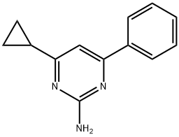 2-amino-4-phenyl-6-cyclopropylpyrimidine 结构式