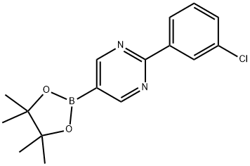 2-(3-Chlorophenyl)pyrimidine-5-boronic acid pinacol ester 结构式