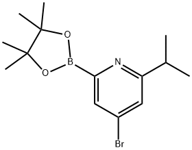 4-Bromo-6-(iso-propyl)pyridine-2-boronic acid pinacol ester Structure