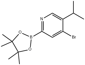 4-Bromo-5-(iso-propyl)pyridine-2-boronic acid pinacol ester Structure