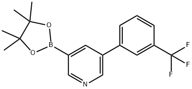 5-(3-Trifluoromethylphenyl)pyridine-3-boronic acid pinacol ester,1402233-69-5,结构式