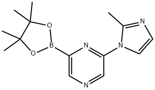 2-(2-methyl-1H-imidazol-1-yl)-6-(4,4,5,5-tetramethyl-1,3,2-dioxaborolan-2-yl)pyrazine Struktur