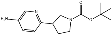 tert-butyl 3-(5-aminopyridin-2-yl)pyrrolidine-1-carboxylate Structure