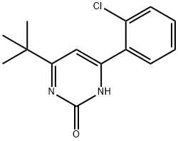 2-hydroxy-4-(2-chlorophenyl)-6-(tert-butyl)pyrimidine 化学構造式